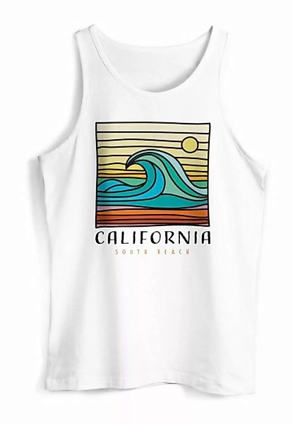 Neverless Tanktop Herren Tank-Top California South Beach Welle Wave Surfing günstig online kaufen
