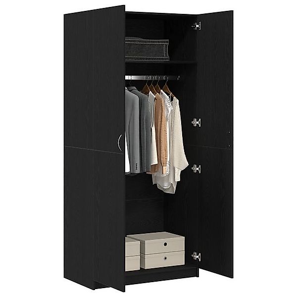 vidaXL Kleiderschrank Kleiderschrank Schwarze Eiche Spanplatte 90x52x200 Kl günstig online kaufen