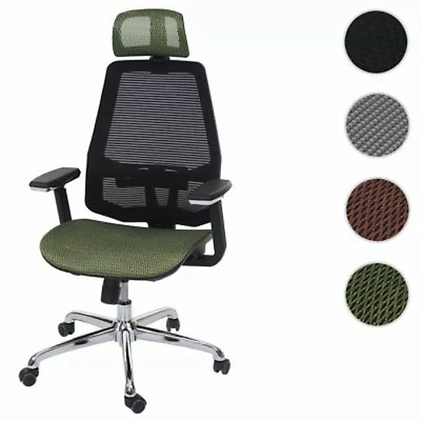 HWC Mendler Bürostuhl mit Sliding-Funktion schwarz/grün günstig online kaufen