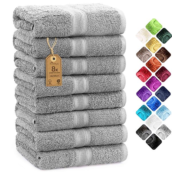NatureMark Handtücher 8er-Set Frottier Handtücher 50x100cm, günstig online kaufen