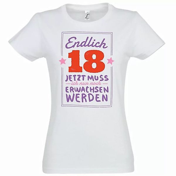 Youth Designz T-Shirt Endlich 18 Geburtstag Damen Shirt mit trendigem Front günstig online kaufen