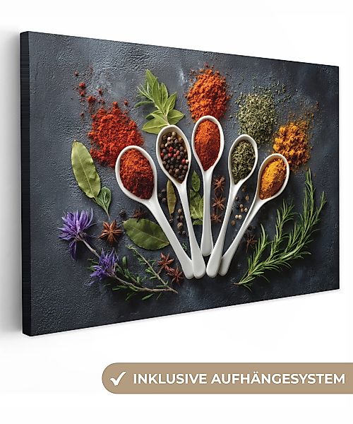 OneMillionCanvasses® Leinwandbild Löffel - Weiß - günstig online kaufen