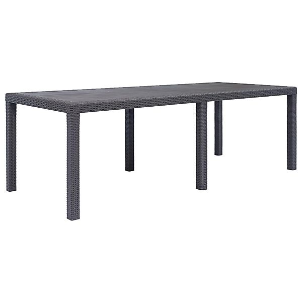 vidaXL Gartentisch Braun 220x90x72 cm Kunststoff Rattan-Optik 45609 günstig online kaufen