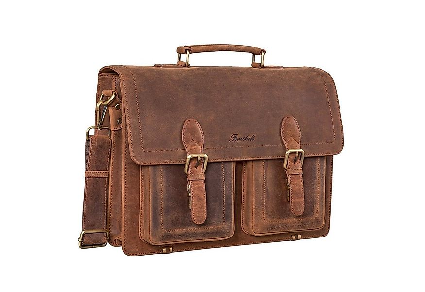 Benthill Aktentasche Echt Leder Laptoptasche Notebooktasche Umhängetasche L günstig online kaufen