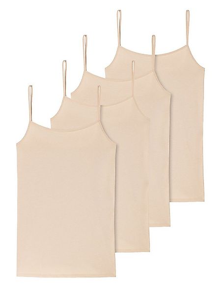 Schiesser Spaghettitop 95/5 Organic Cotton (4-tlg) schmale träger Spaghetti günstig online kaufen