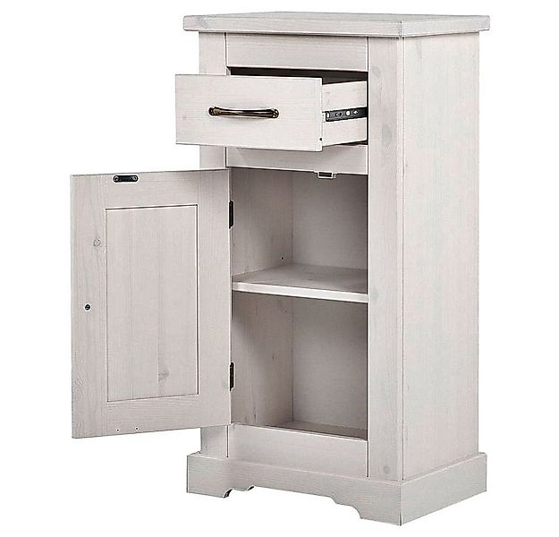 Lomadox Unterschrank LIRIA-56 Badschrank Schrank 45cm breit Massivholz weic günstig online kaufen