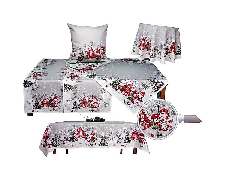 matches21 HOME & HOBBY Tischdecke Tischdecke JUNA Schneemänner Weihnachten günstig online kaufen