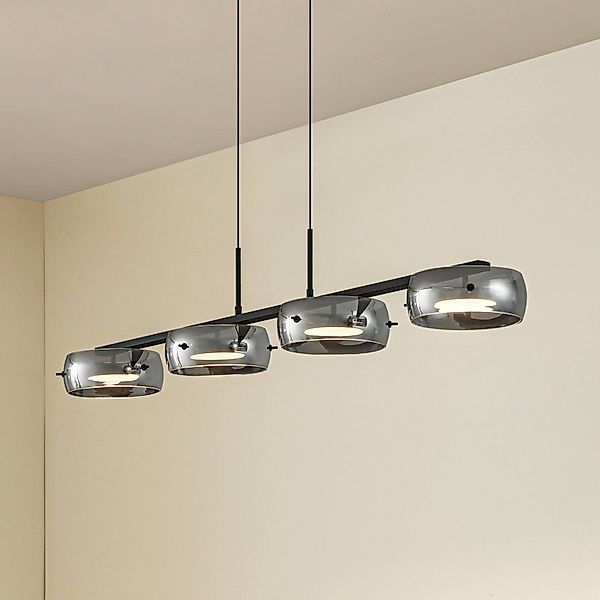 Lucande LED-Hängeleuchte Martis, schwarz, 4-flg., dimmbar günstig online kaufen