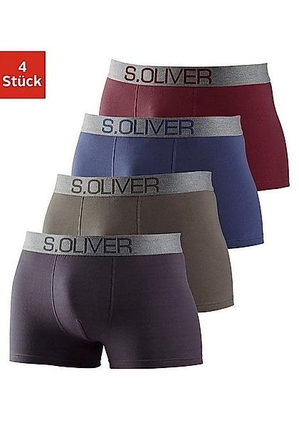 s.Oliver Boxer Boxershorts für Herren (Packung, 4-St) mit kontrastfarbenem günstig online kaufen