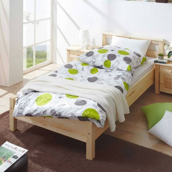 Jugendbett aus Kiefer Massivholz Massivholz günstig online kaufen