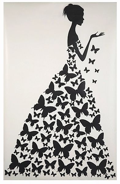 Wall-Art Wandtattoo "Prinzessin Schmetterlingsfrau" günstig online kaufen