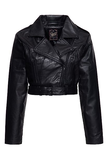 QueenKerosin Lederjacke in cropped Form günstig online kaufen