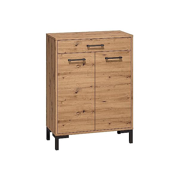 Lomadox Schuhschrank NASSAU-131 2 Türen, 1 Schublade, in Eiche Nb., ca. 70/ günstig online kaufen