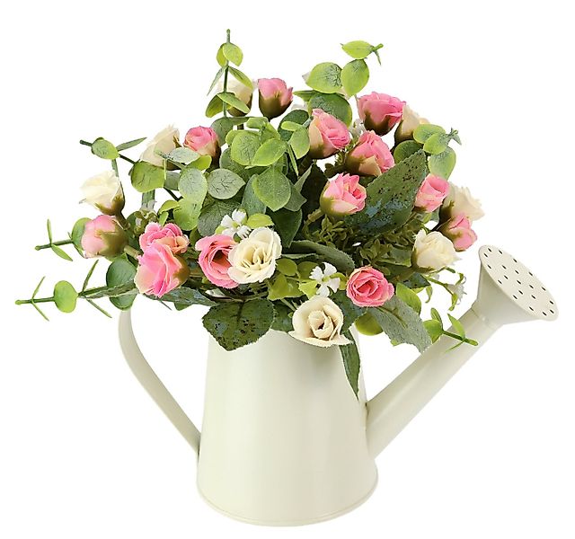 Kunstblume Wildrosen-Busch in Gießkanne Rosen, I.GE.A., Höhe 20 cm, Rose kü günstig online kaufen