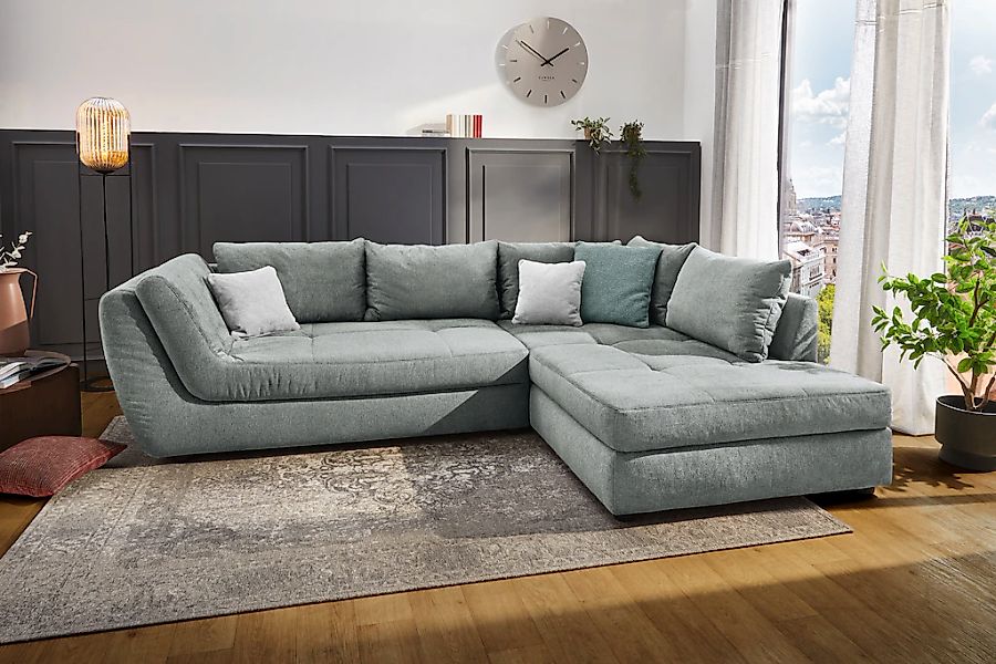 Jockenhöfer Gruppe Ecksofa "Rascasse L-Form, B: 322 cm" mit Zierkissen, XXL günstig online kaufen