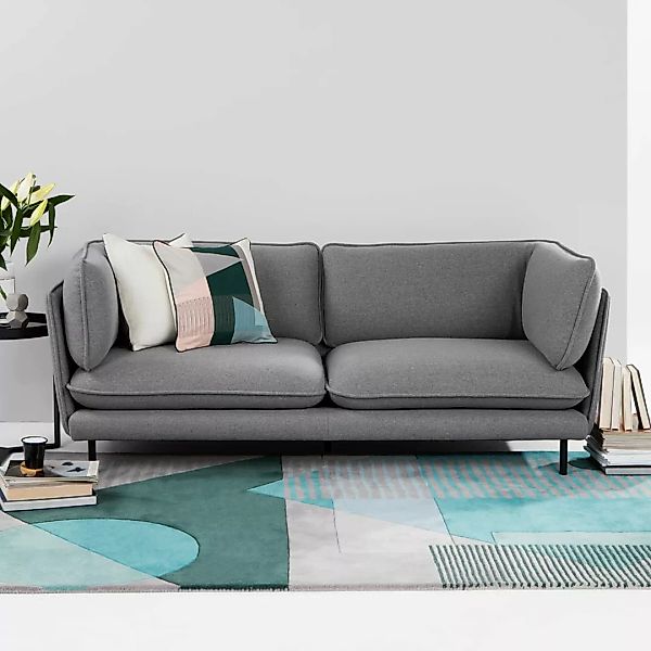 Wes 3-Sitzer Sofa, Grau - MADE.com günstig online kaufen