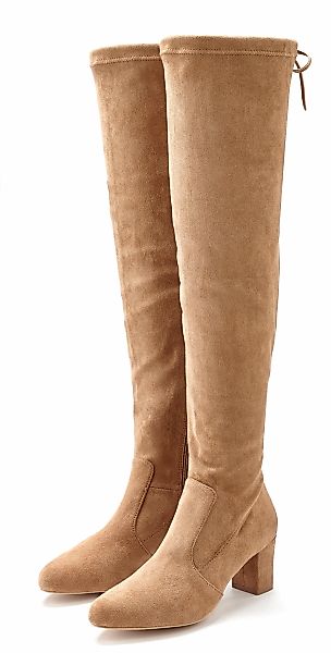 LASCANA Slouchy Boots,Langschaft Stiefel,Schlupf-Boot, weiches Stretchmater günstig online kaufen