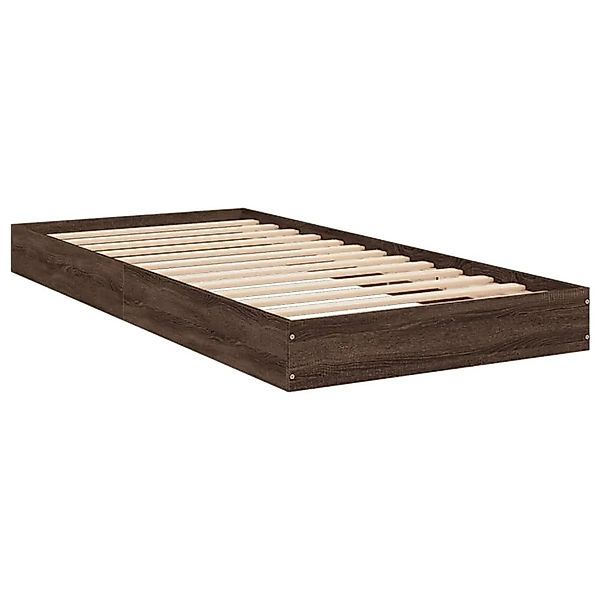 vidaXL Bettgestell ohne Matratze Braun Eiche 75x190 cm Holzwerkstoff 842083 günstig online kaufen