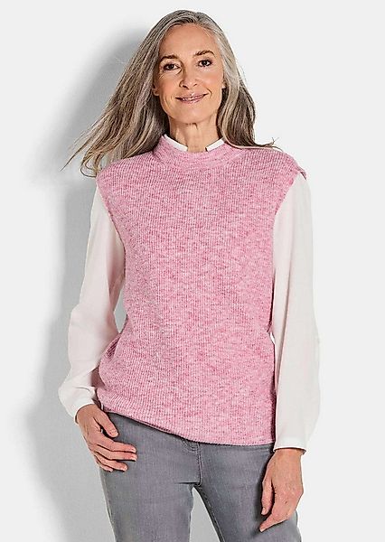 GOLDNER Strickpullover Edler Rippstrick Pullunder, Stehkragen Modischer Kur günstig online kaufen