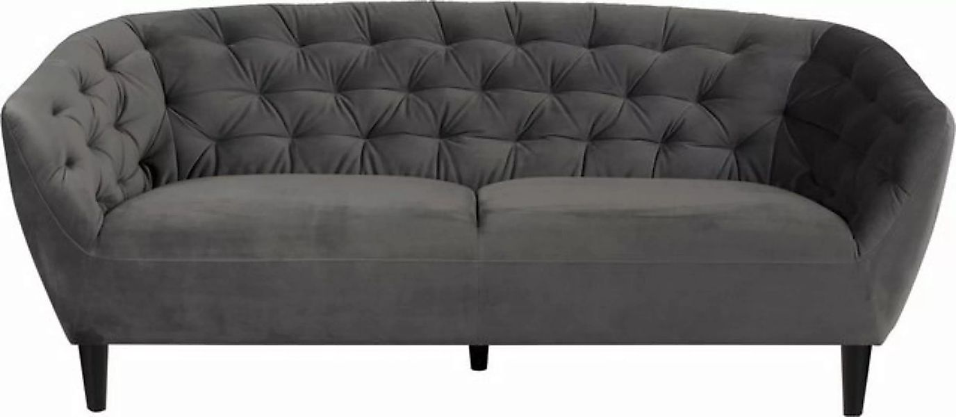 ACTONA GROUP 3-Sitzer Ria Couch, Sofa, Samtstoff, Massivholz-Beine, Taschen günstig online kaufen
