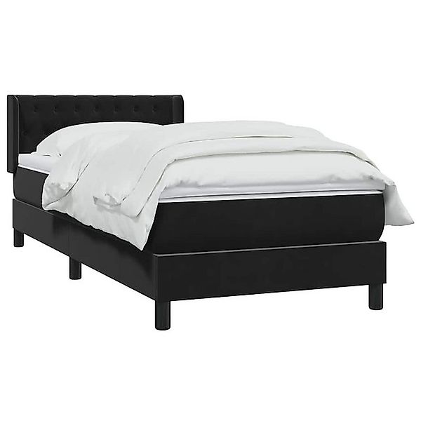 vidaXL Bett Boxspringbett mit Matratze Schwarz 100x220 cm Samt günstig online kaufen