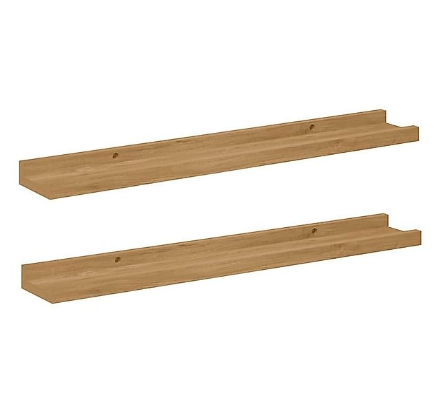 vidaXL Regal Wandregal mit Regal 2 pcs Braun 60 x 9 x 3 cm Holzwerkstoff, 2 günstig online kaufen