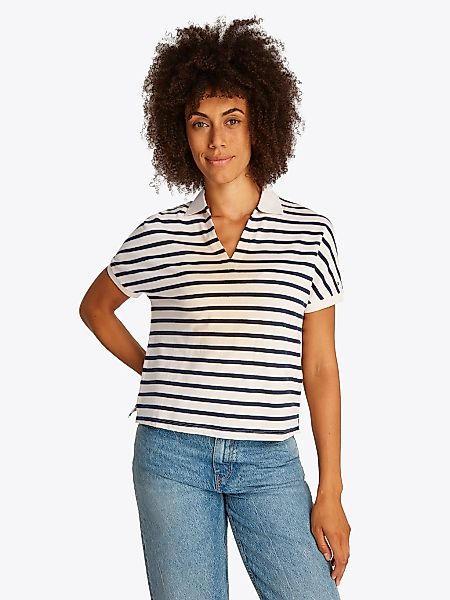 Tommy Hilfiger Poloshirt LYOCELL OPEN-NK RELAXED günstig online kaufen