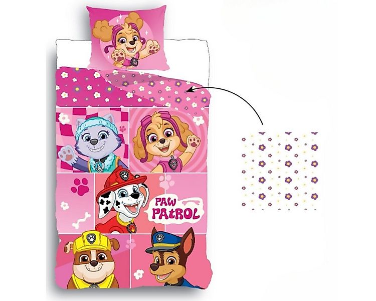 PAW PATROL Kinderbettwäsche Paw Patrol Bettwäsche Kinder – Bettbezug 135x20 günstig online kaufen
