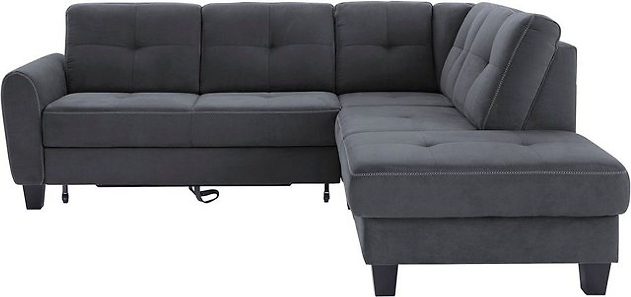 sit&more Ecksofa "Varese L-Form", mit Federkern, wahlweise mit Bettfunktion günstig online kaufen