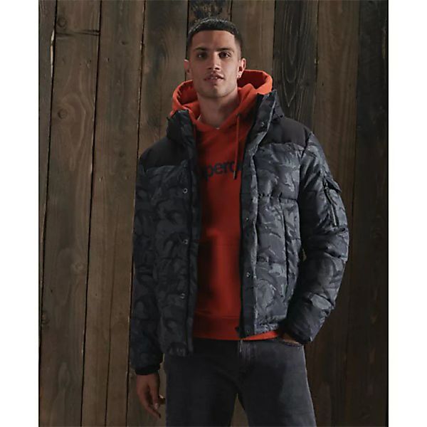 Superdry Quilted Everest Mantel XL Grey Camo Aop günstig online kaufen