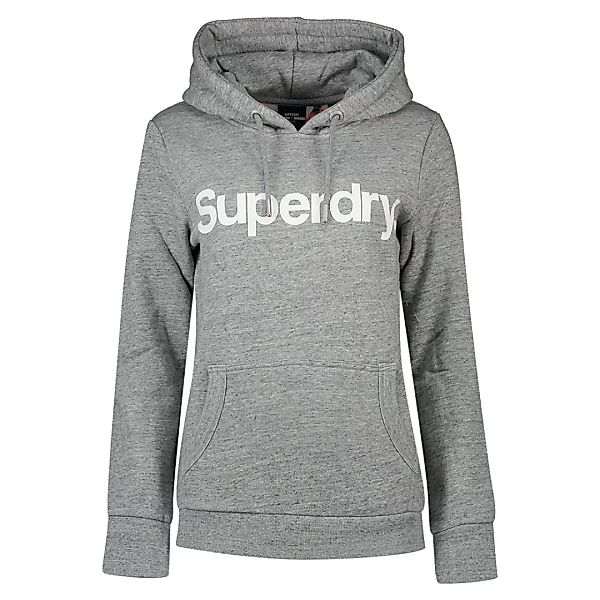Superdry Core Logo Flock Kapuzenpullover M Soft Grey Marl günstig online kaufen