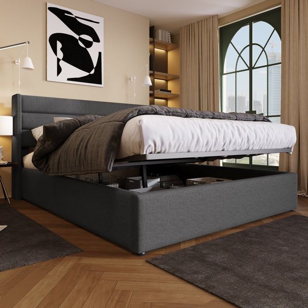 Odikalo Stauraumbett Polster Doppelbett 140/160/180 Lattenrost günstig online kaufen