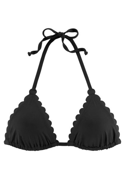 LASCANA Triangel-Bikini-Top Scallop, mit gelaserter Wellenkannte günstig online kaufen