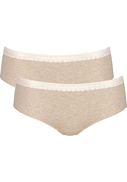 sloggi Hipster "GO Ribbed", (2er Pack), Feinripp, Stretch-Spitze, Baumwollm günstig online kaufen