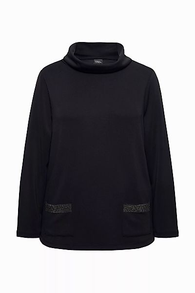 Ulla Popken Sweatshirt Sweatshirt Ziersteintaschen Boxy günstig online kaufen