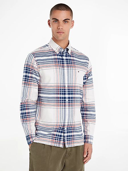 Tommy Hilfiger Langarmhemd "XL OXFORD CHECK RF SHIRT" mit großem Karomuster günstig online kaufen