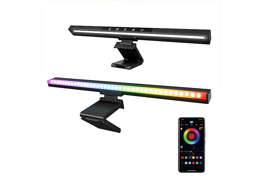 Rosnek LED Lichtleiste Smart, weißes Frontlicht+RGB Hintergrundbeleuchtung, günstig online kaufen