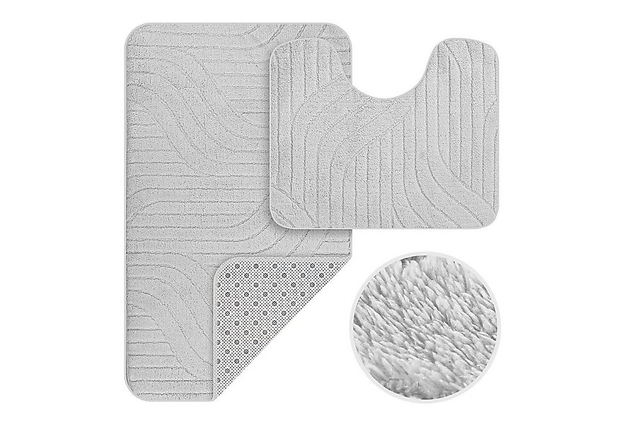 HOMELUX Badematte Badgarnitur 2-teilig mit Ausschnitt, weich & rutschfest, günstig online kaufen