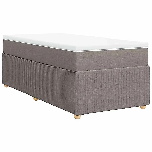 vidaXL Boxspringbett mit Matratze Taupe 100x200 cm Stoff 3285550 günstig online kaufen