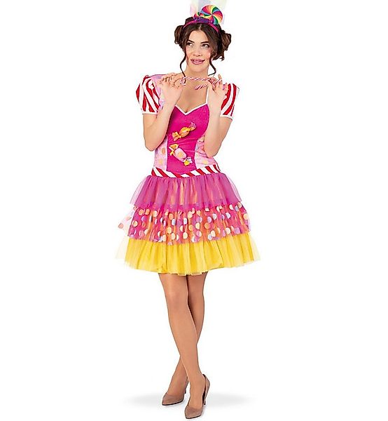 Fries Lebensmittel-Kostüm Damen Candy Bonbon Kleid Karneval Fasching Hochwe günstig online kaufen