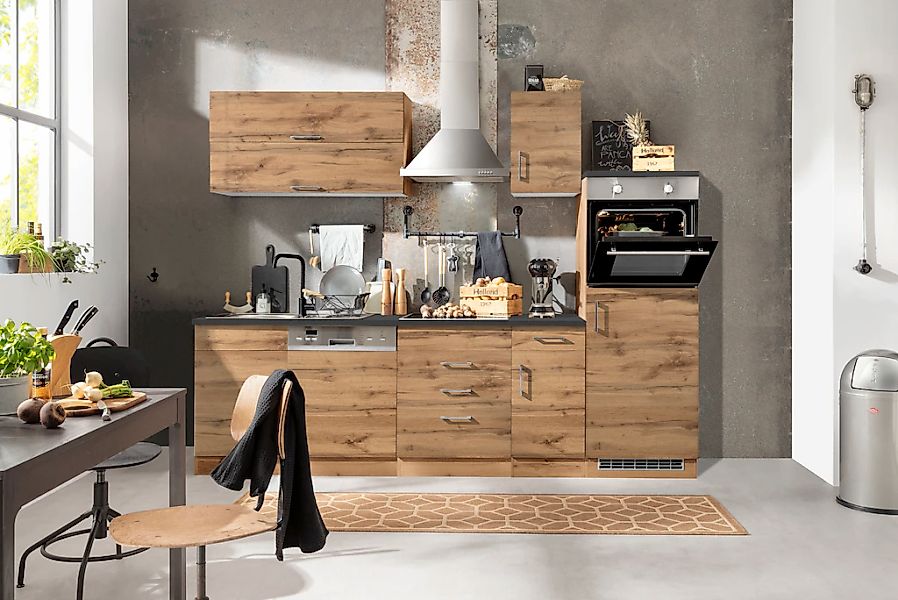 KOCHSTATION Küchenzeile »KS-Colmar« mit E-Geräten, Breite 270 cm günstig online kaufen