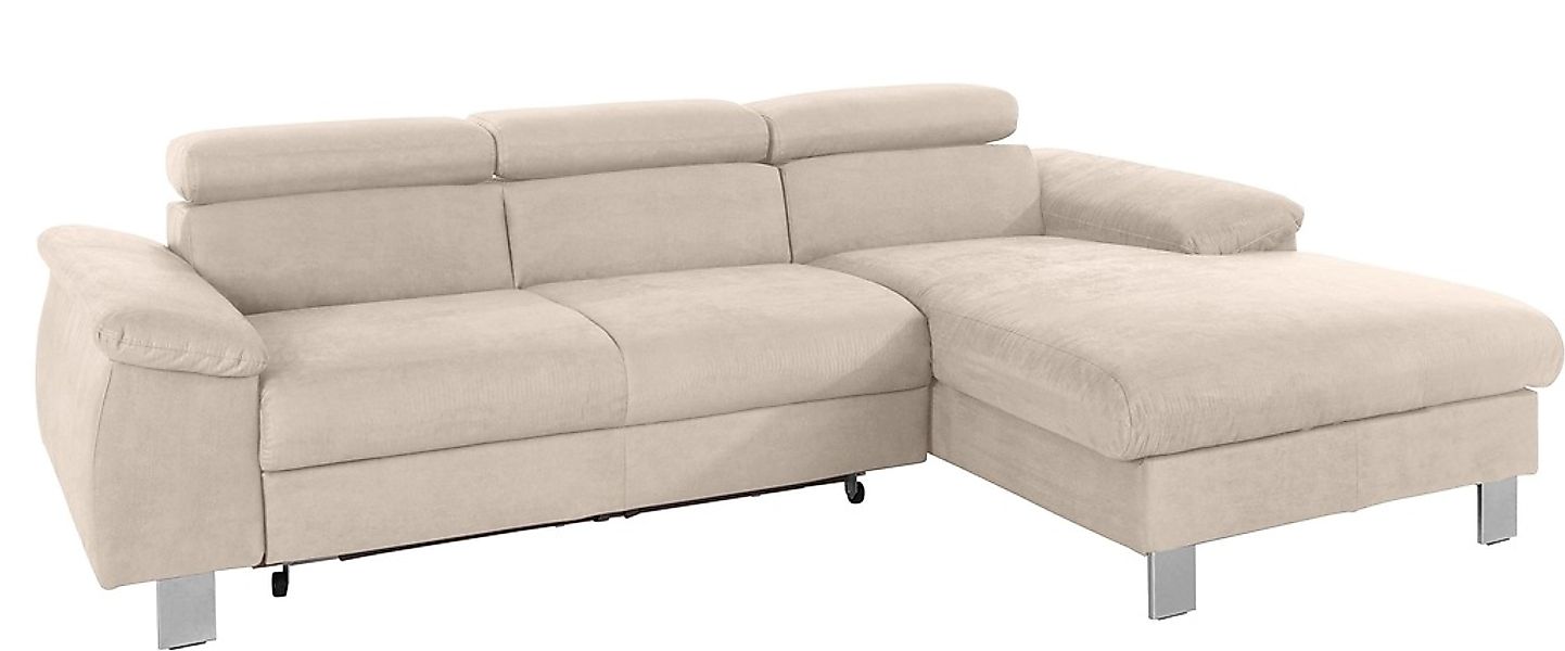 COTTA Ecksofa Komaris, Ecksofa, wahlweise mit RGB-LED-Beleuchtung und Bettf günstig online kaufen