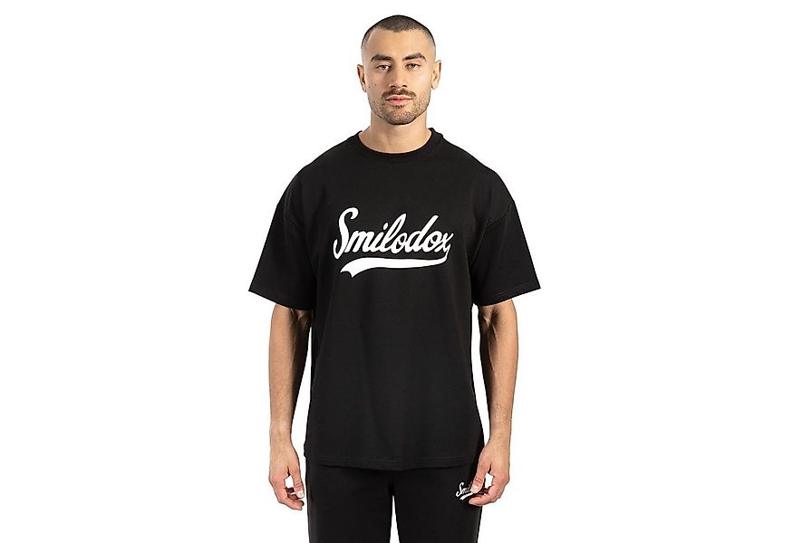 Smilodox T-Shirt Lorik, Locker geschnittenes Oversize Shirt mit Retro Front günstig online kaufen