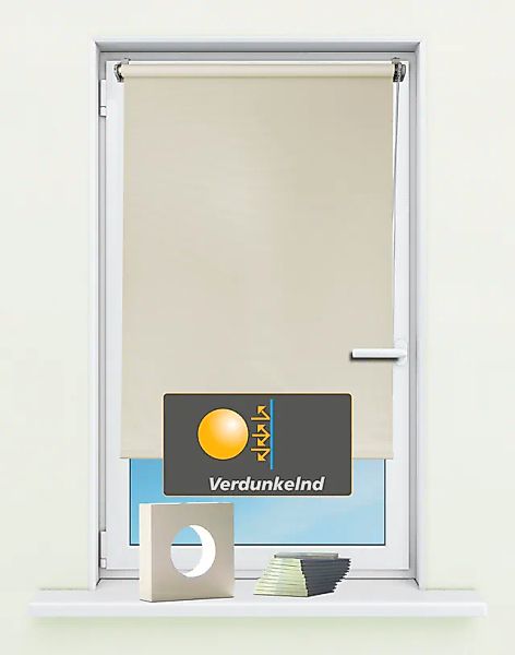 Seitenzugrollo Seitenzugrollo 'Luna', verdunkelnd, Klemmfix, ohne Bohren, F günstig online kaufen