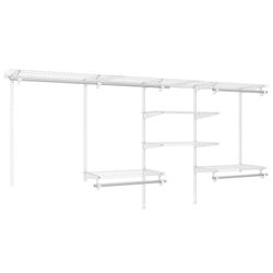 KOMFOTTEU Wandgarderobe, Kleiderstangen Wandgarderobe, 122-244 cm günstig online kaufen