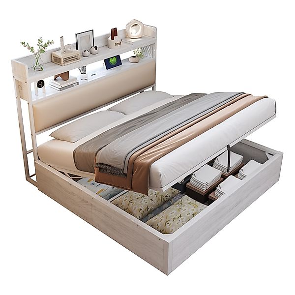 REDOM Polsterbett Hydraulikbett mit USB & günstig online kaufen