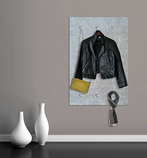 queence Garderobenleiste "Wand" mit 6 Haken, 80 x 120 cm günstig online kaufen