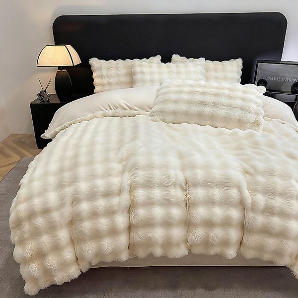 wohnTRAUM24 Bettwäsche Winter Plüsch Bettwäsche 135x200 günstig online kaufen