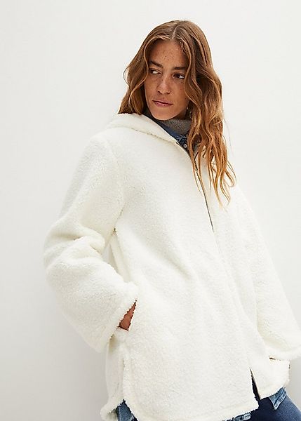 bonprix Fleecejacke Winterjacke mit Kapuze aus Teddy-Fleece in A-Linie mit günstig online kaufen