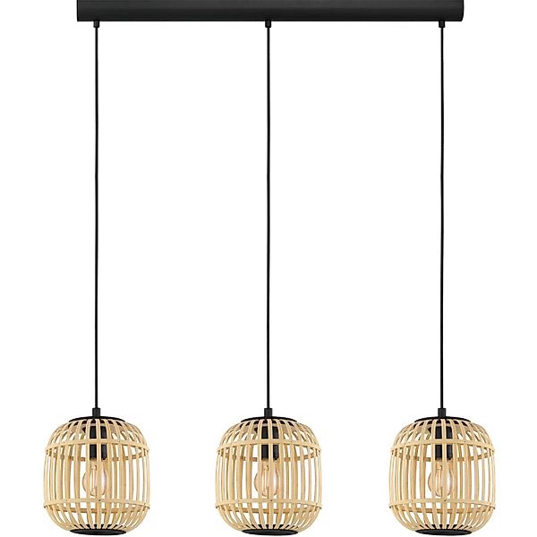 EGLO Hängeleuchte »BORDESLEY Pendellampe, Vintage, E27, Stahl und Holz, Hän günstig online kaufen